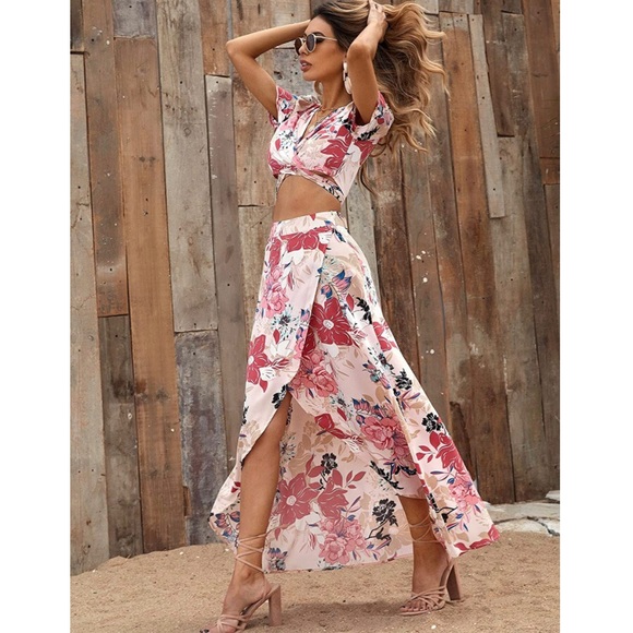2-Piece Boho Crop Top+Skirt Set - Picture 5 of 6